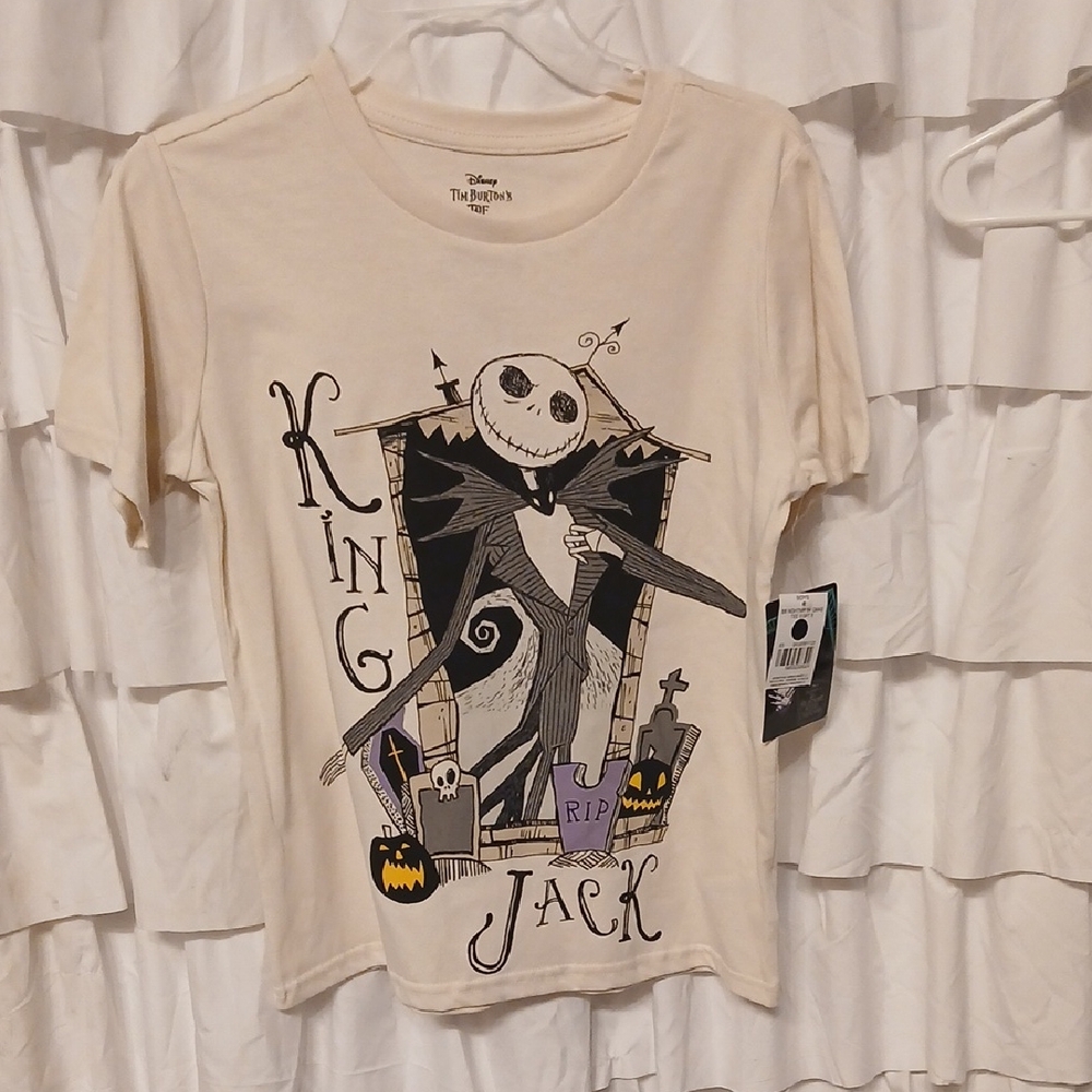 Disney Cream King Jack Skellington BOYS SIZE 8 TSHIRT